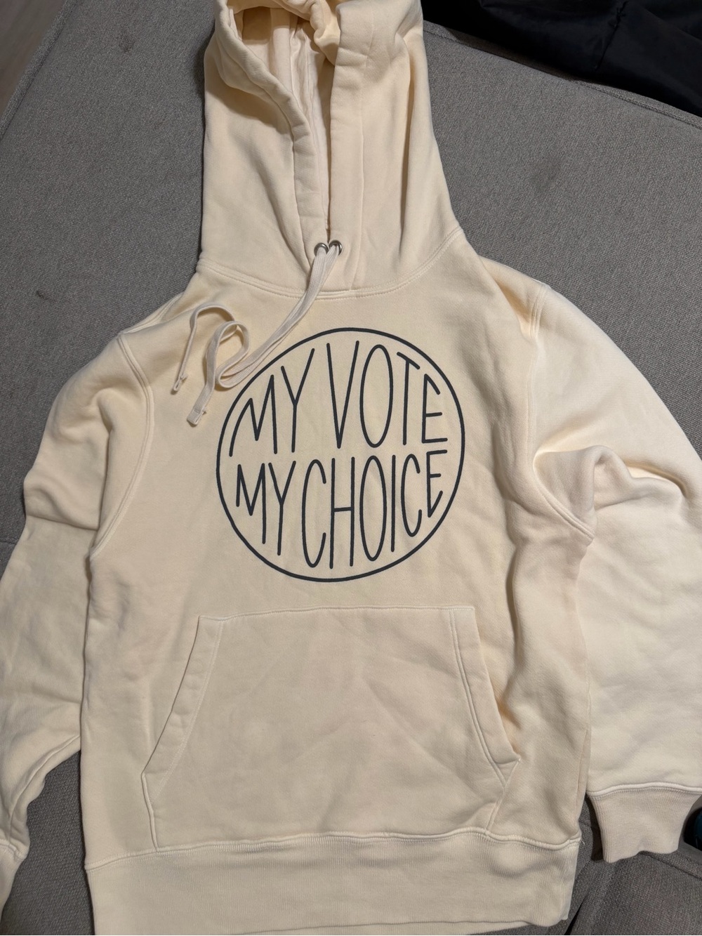 Citizens Of Humanity Cream Hoodie "My Vote My Choice"